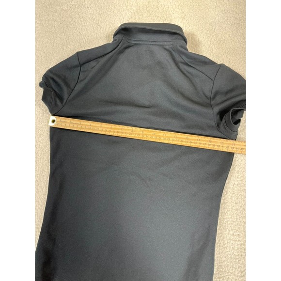 Nike Golf Dri-Fit Women’s Sz Medium‎ Black Short Sleeve 1/4 Button Up Polo Shirt - Picture 5 of 8